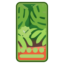 potted plant and mobile phone