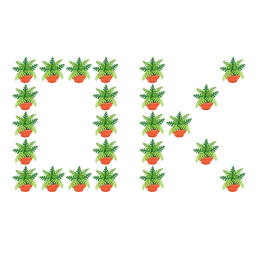 potted plant and OK button