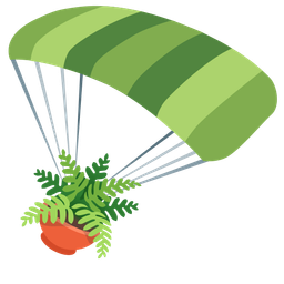 potted plant and parachute