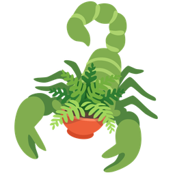 potted plant and scorpion