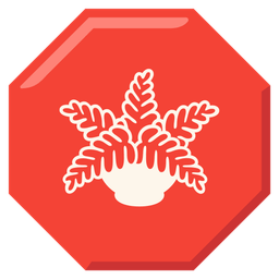 potted plant and stop sign