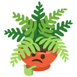 potted plant and thinking face