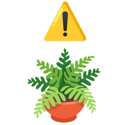 potted plant and warning