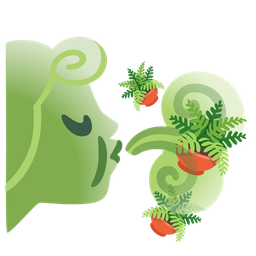 potted plant and wind face