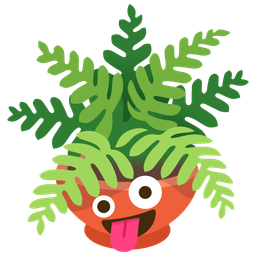 Potted plant and Zany face