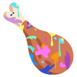 poultry leg and artist palette