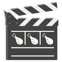 poultry leg and clapper board