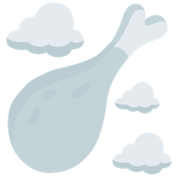 poultry leg and cloud