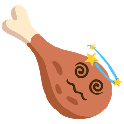 poultry leg and dizzy