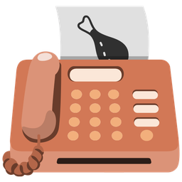 poultry leg and fax machine