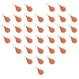 poultry leg and heart suit