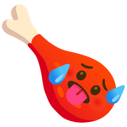 poultry leg and hot face