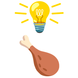 poultry leg and light bulb