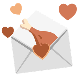 poultry leg and love letter