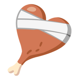 poultry leg and mending heart