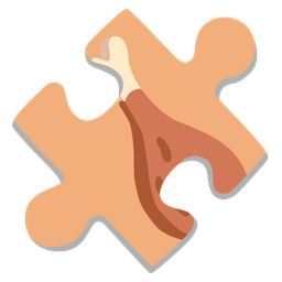 poultry leg and puzzle piece