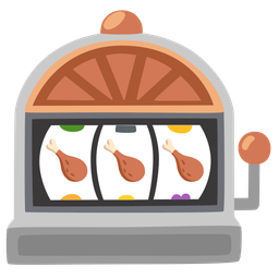 poultry leg and slot machine