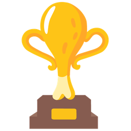 poultry leg and trophy