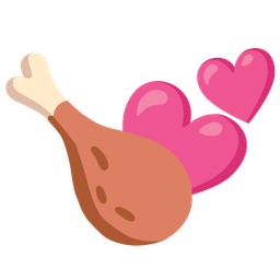 poultry leg and two hearts
