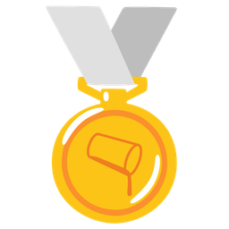 pouring liquid and 1st place medal