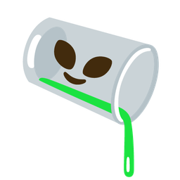 pouring liquid and alien