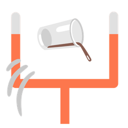 pouring liquid and american football