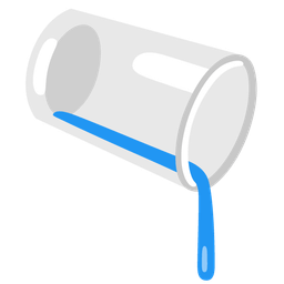 pouring liquid and blue heart