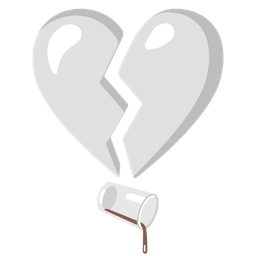 pouring liquid and broken heart