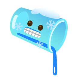 pouring liquid and cold face