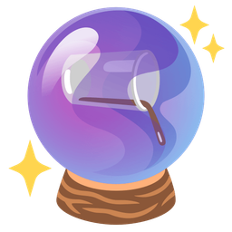 pouring liquid and crystal ball
