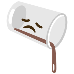 pouring liquid and disappointed face