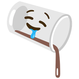 pouring liquid and drooling face