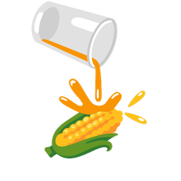 pouring liquid and ear of corn