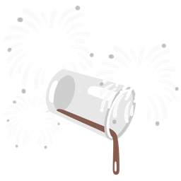 pouring liquid and fireworks