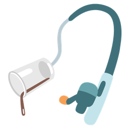 pouring liquid and fishing pole