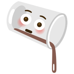 pouring liquid and flushed face