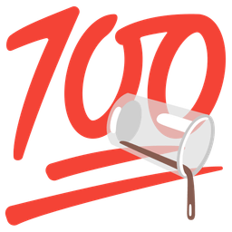 pouring liquid and hundred points