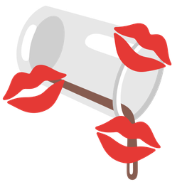 pouring liquid and kiss mark