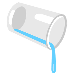 pouring liquid and light blue heart