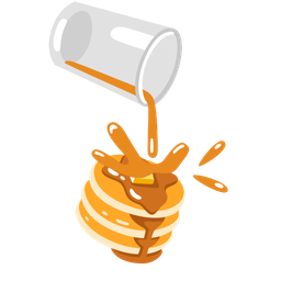 pouring liquid and pancakes