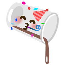 pouring liquid and partying face