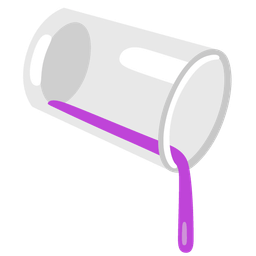 pouring liquid and purple heart