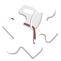 pouring liquid and puzzle piece