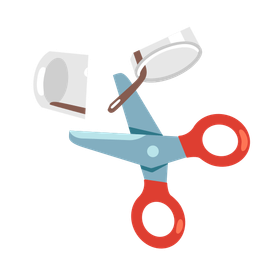 pouring liquid and scissors