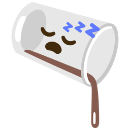 pouring liquid and sleeping face