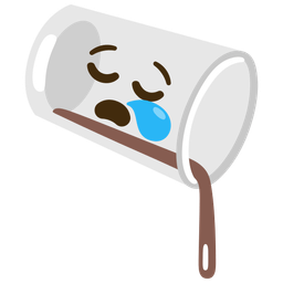 pouring liquid and sleepy face