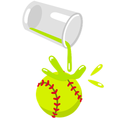 pouring liquid and softball