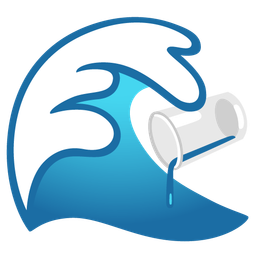 pouring liquid and water wave