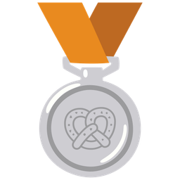 pretzel and 2nd place medal