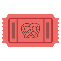 pretzel and admission tickets